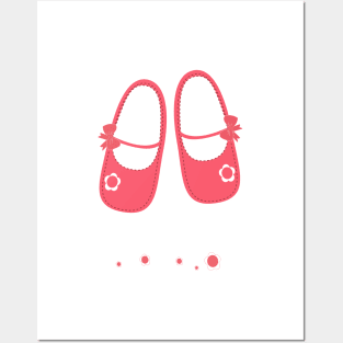 Pink baby shoes newborn Posters and Art